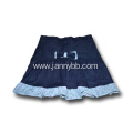 cotton black denim bowknot skirt for girls